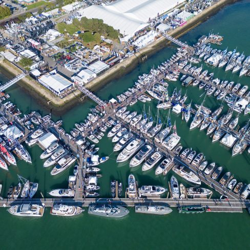 Southampton Boat Show aerial shot
